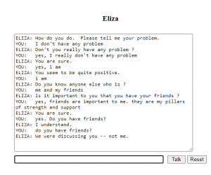 Eliza - First Chatbot using Artificial Intelligence